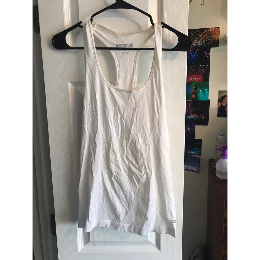 Forever 21 White Sport Tank